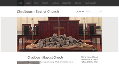 Desktop Screenshot of chadbournbaptist.com